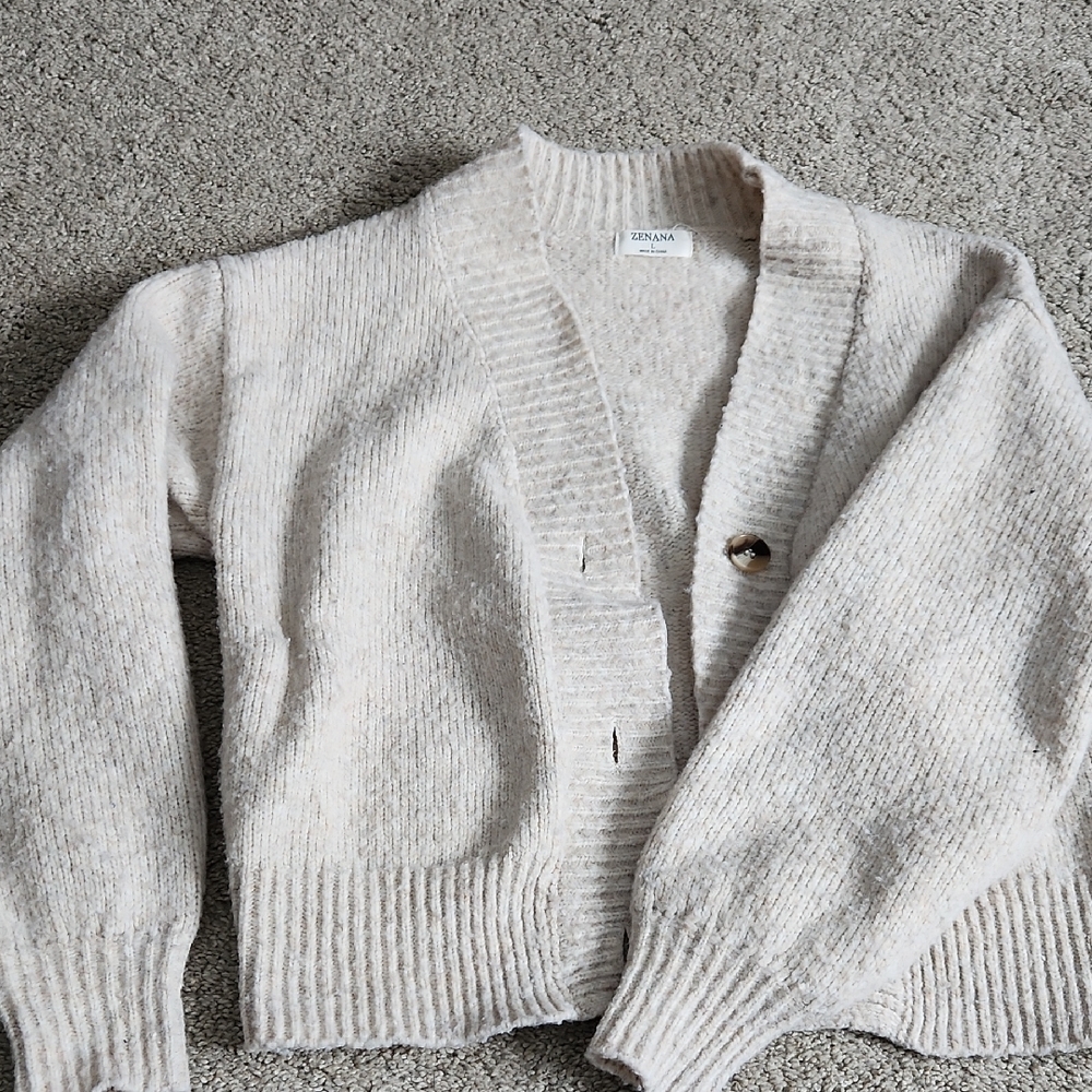Zenana Outfitters Soft Beige Cardigan